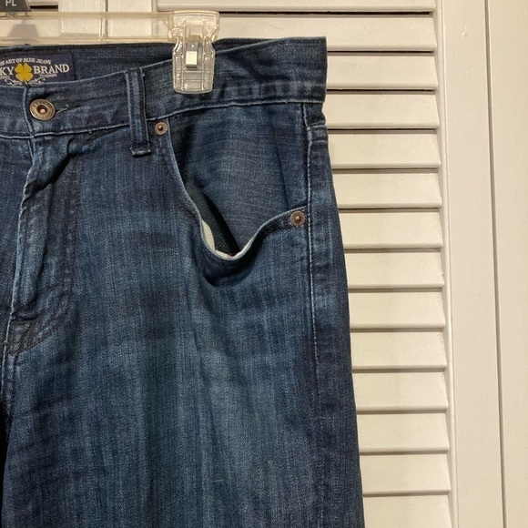 Lucky Brand 221 Original Straight Blue Denim Jeans Size 34 X 32 - Picture 3 of 14